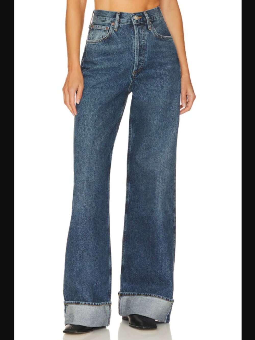 Agolde Dame High Rise Wide Leg Jeans in Control Size 27 NWT